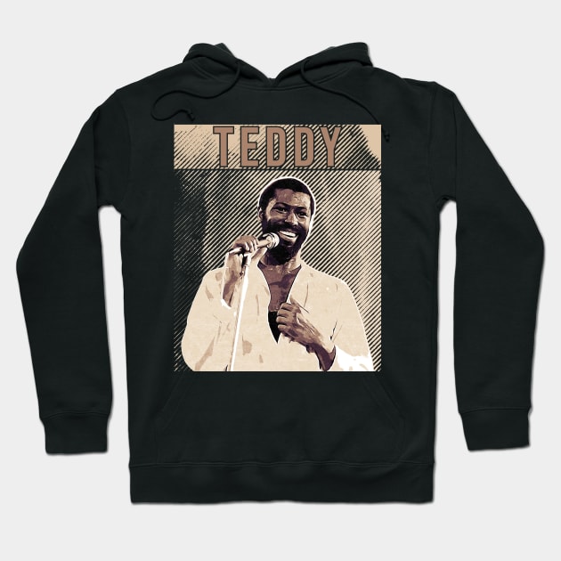 Teddy // Teddy pendergrass // Brown vintage poster Hoodie by Degiab